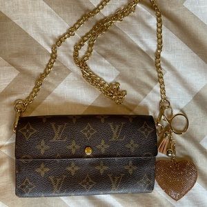 Louis Vuitton wallet on a chain